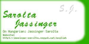 sarolta jassinger business card